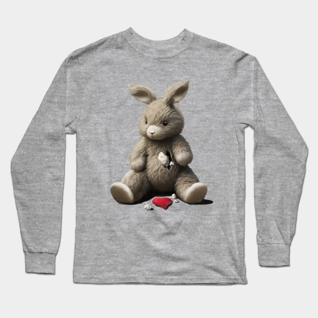 Teddy rabbit without a heart. Palm Angels Long Sleeve T-Shirt by xlhombat